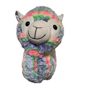 Linzy Llama Rainbow Alpaca Plush Stuffed Animal Toy Soft Fuzzy